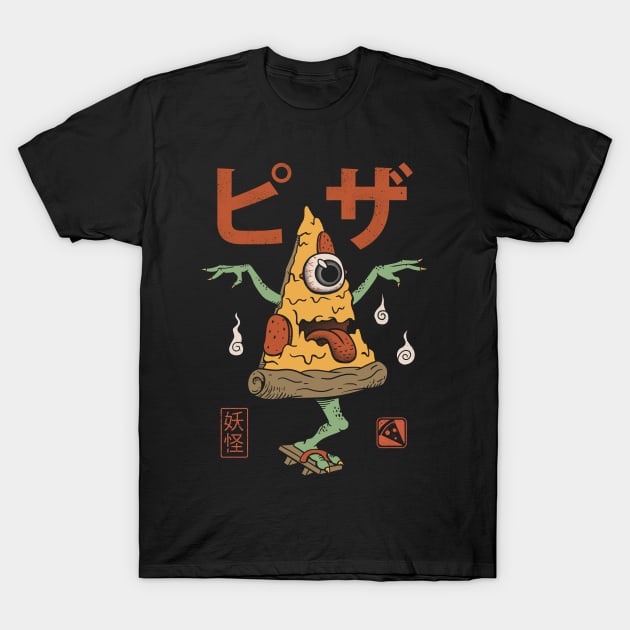 Yokai Pizza T-Shirt by Vincent Trinidad Art